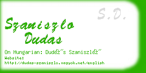 szaniszlo dudas business card